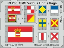 Eduard 1/350 SMS Viribus Unitis Flags STEEL (Trumpeter)