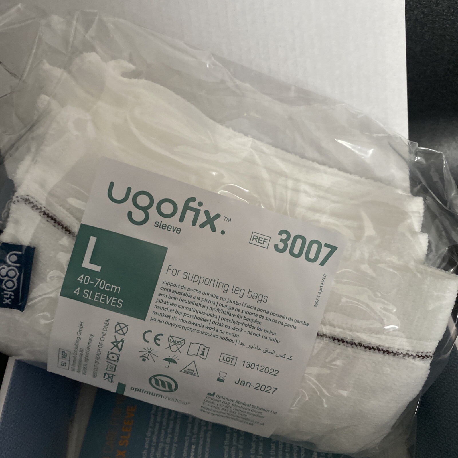 Ugo Fix Sleeve/Catheter Leg Bag Holder Size Large 4070cm x4. “Free Wash Bag” eBay