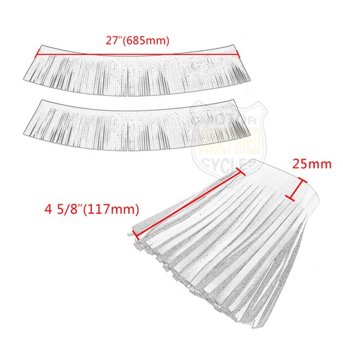 Motorcycle Parts Seat Foot Pedal Craft Handbag Leather Fringe Black For Indian - Picture 10 of 14