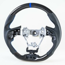 Carbon Leather Blue Steering Wheel For Subaru Impreza Forester Ascent Crosstrek