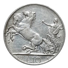 [NC] VITTORIO EMANUELE III - 10 LIRE BIGA 1928 - 1 ROSETTA (nc299a)