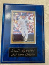 Scott Brosius 1998 World Champion Mounted Baseball Card