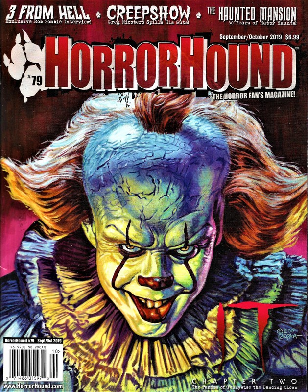 HorrorHound #79, September/October 2019, interviews with Rob Zombie, Lucky McKee