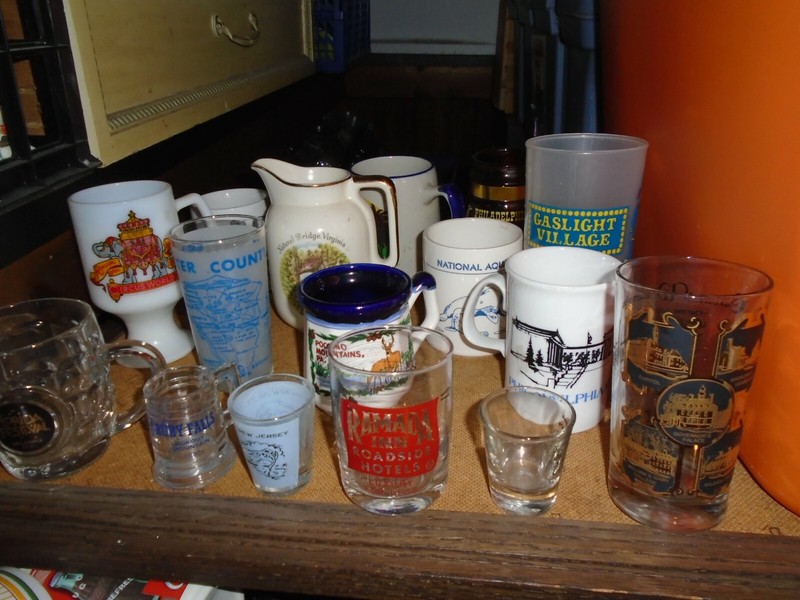 76 Travel Advertising Mugs Glasses Cups Pitchers Plates Globes Lighthouses EX NR