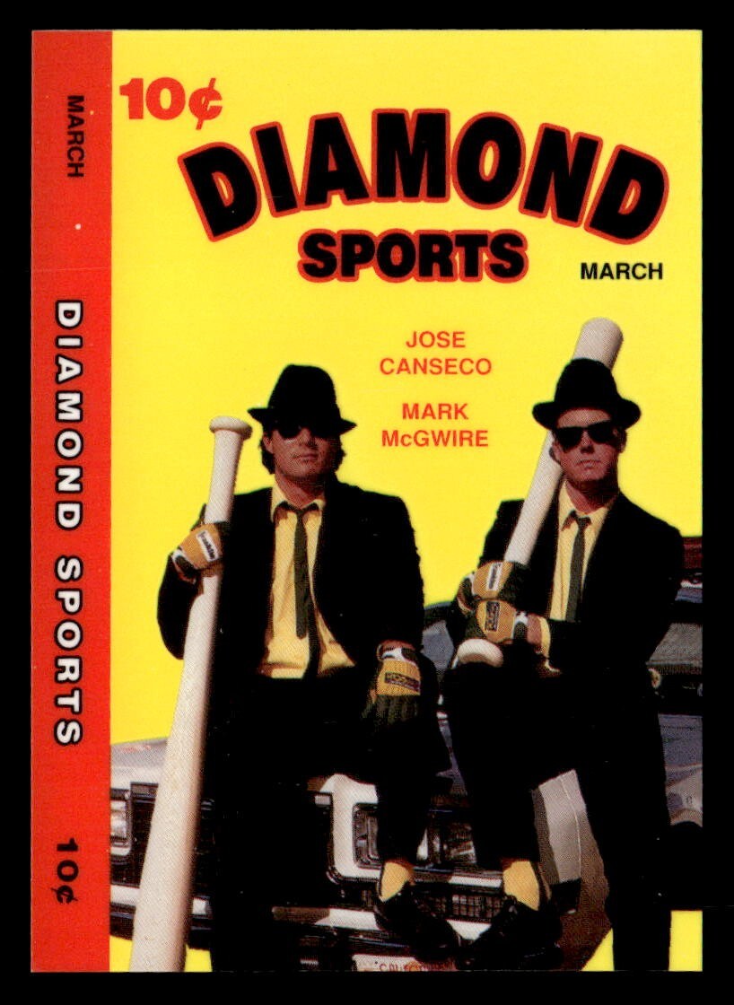 Jose Canseco & Mark McGwire Oakland Blues Brothers 1990 Diamond Sports Card