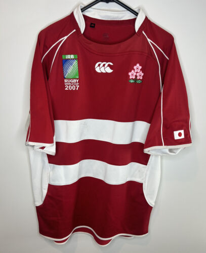 Japan 2007 Canterbury Rugby World Cup Jersey Men’s Size 2XL - White/Red - Picture 1 of 8
