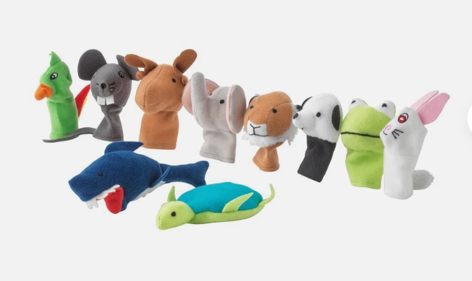 TITTA DJUR Marioneta de Dedo Colores Mezclados Colores Surtidos Cuentos de Hadas Paquete de 10