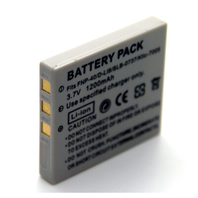 Batteria Sostitutiva Per PENTAX Optio S7 E Altri Modelli: D-LI8, 3.7V 850mAh Li-ion (Nera) - 4
