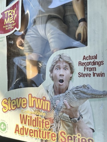 Steve Irwin Talking Action Figure Doll Wildlife Adventure Crocodile Hunter New - Picture 9 of 10