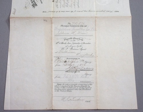 James M. Biser Discharge & Pension Docs Signed by Lt.Col. John W. Wilson 1st Md. - Picture 3 of 24