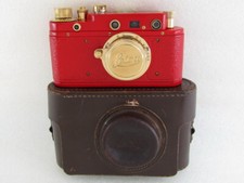Leica-II D Luftwaffe WWII Vintage Russian 35mm RED Camera  Lens Elmar F3.5/5cm