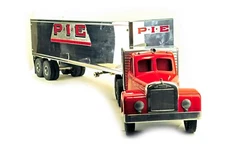 Mack B Model with Sleeper & PIE Van Trailer