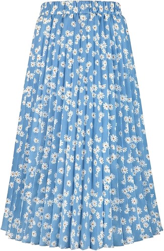 MakeMeChic Women's Plus Size Plaid Pleated Mini Skirt Elastic High Waisted A Line Skater Skirts Black and Brown Large Plus