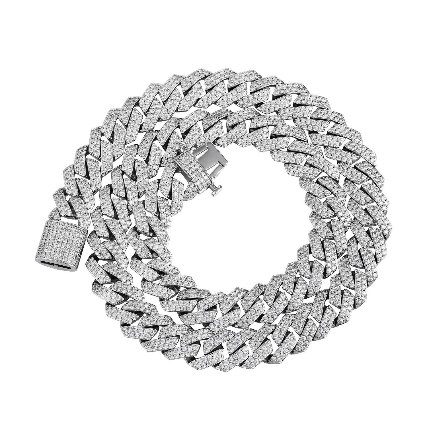 不锈钢链条白色项链和吊坠男