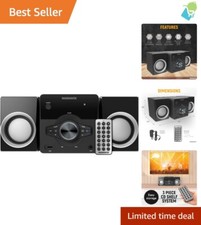 Programmable Bluetooth CD Player  FM Radio with AUX/USB for Ultimate Audio Fun