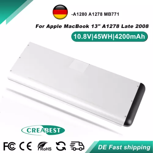 Original A1280 Akku Für Apple MacBook 13 A1278 Aluminium Unibody Jahr 2008 MB466