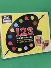 Vintage 1968 1,2,3, CRAFT MASTER Paint by number set K-5 Colts Horse