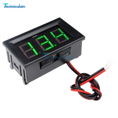 0.56'' DC 4.7-30V Voltmeter Green LED Panel Digital Display Volt Voltage Meter
