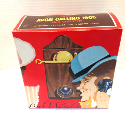 NOS Vintage Men's Avon Calling After Shave ''Wild Country'' After Shave Talc 7oz.