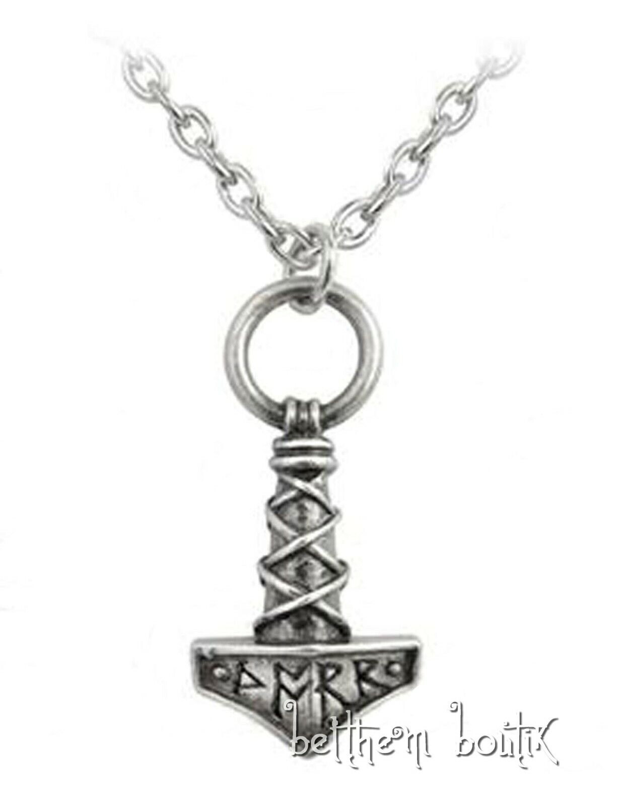 Alchemy : Collier Chaine & Pendentif Marteau Thor's Hammer Amulet Gothique