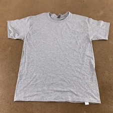 Gildan Ultra Cotton Youth Medium Heather Gray Short Sleeve Cre Neck T-Shirt New