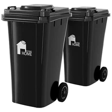 EconoHome Outdoor Garbage Can with Lid for Backyard/Garage 32 gallon - 2 PACK