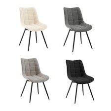 WOLTU 2/4x Esszimmerstühle drehbar Küchenstuhl Samt Polsterstuhl mit Rückenlehne