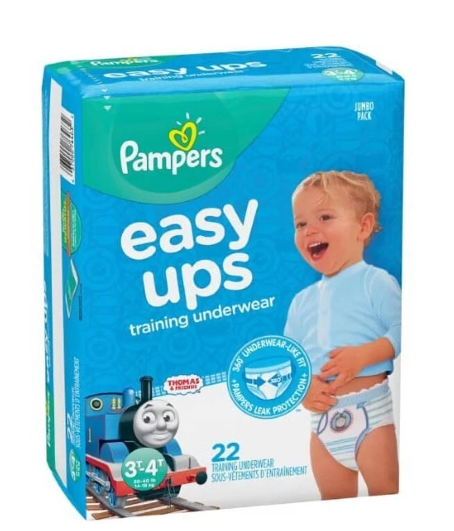 VINTAGE NEW 22 count Pampers Easy-Ups Training Underwear Thomas & Friends 3T-4T