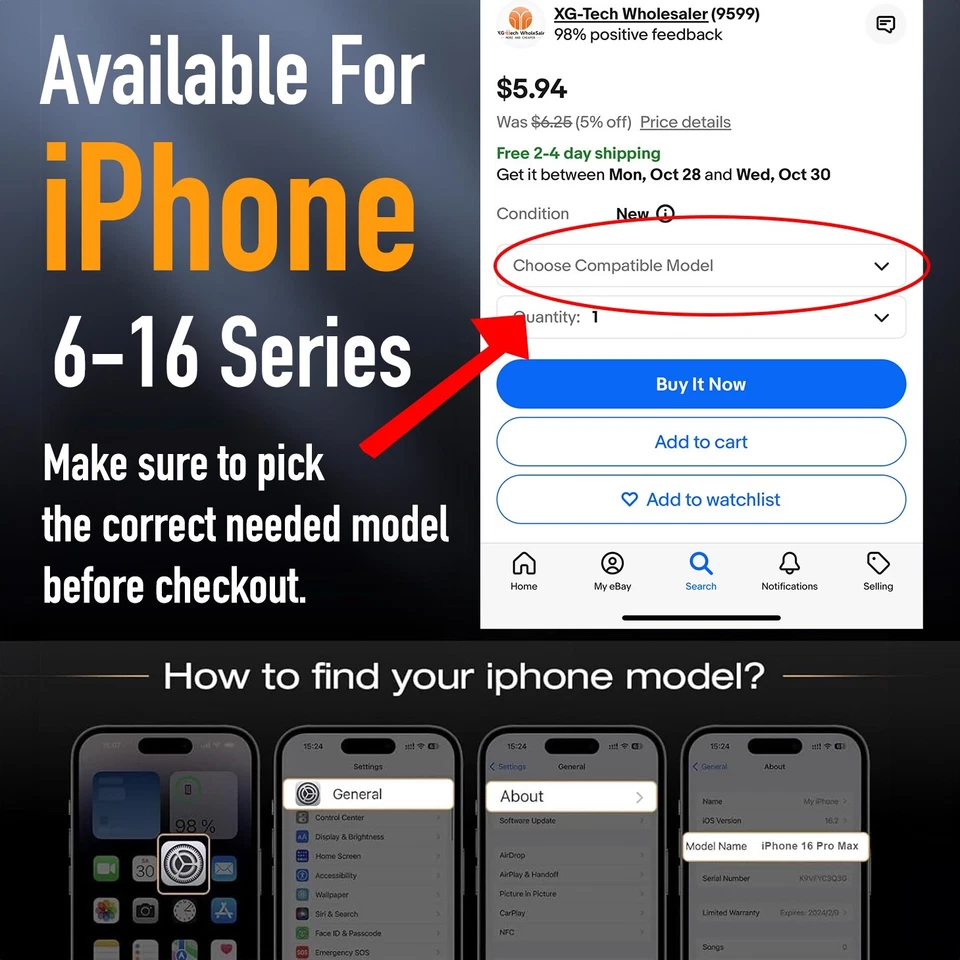 3X Tempered Glass Screen Protector For iPhone 16 15 14 13 12 11 Pro Max XR 6 7 8 - Image 2 of 4