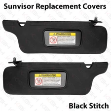 Sun Visor Replacement Cover Driver Passenger Repair For 94-04 Ford Mustang Black