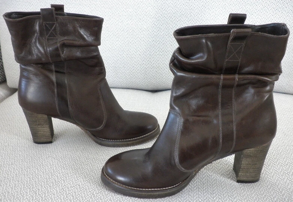 Gianni Gregori OTTO Stiefeletten Stiefel braun Leder Gr. 39 6 NEU NP 90€ - Bild 1 von 4