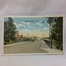 Vintage Postcard Lindor Avenue High Bridge Norwalk Ohio Street Scene View