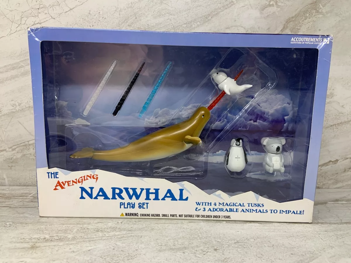 The Avenging Narwhal Play Set by Accoutrements NIOB Retired RARE
