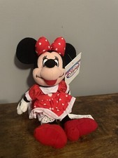 NEW With Tags Walt Disney Store Mini Bean Bag VALENTINE'S MINNIE 8" Plush Toy