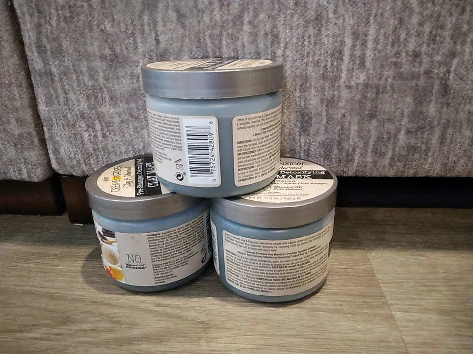 3 PACKCREMA OF NATURE ARCILLA & CARBÓN PRE-CHAMPÚ DESINTOXICANTE ARCILLA MASCARILLA 11,5 OZ Foto 2 de 4