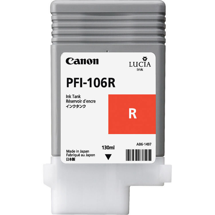 Cartouche Canon PFI-106R rouge à encre pigmentaire LUCIA EX pour des impressions durables