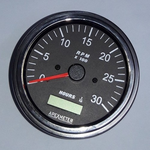 Tachometer/Hourmeter 03000 RPM Pickup sensor Driven SAE Bezel
