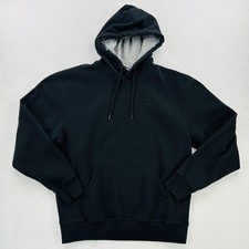 Champion Hoodie Mens Large Black Logo Pullover Sweatshirt Athleticwear Classic