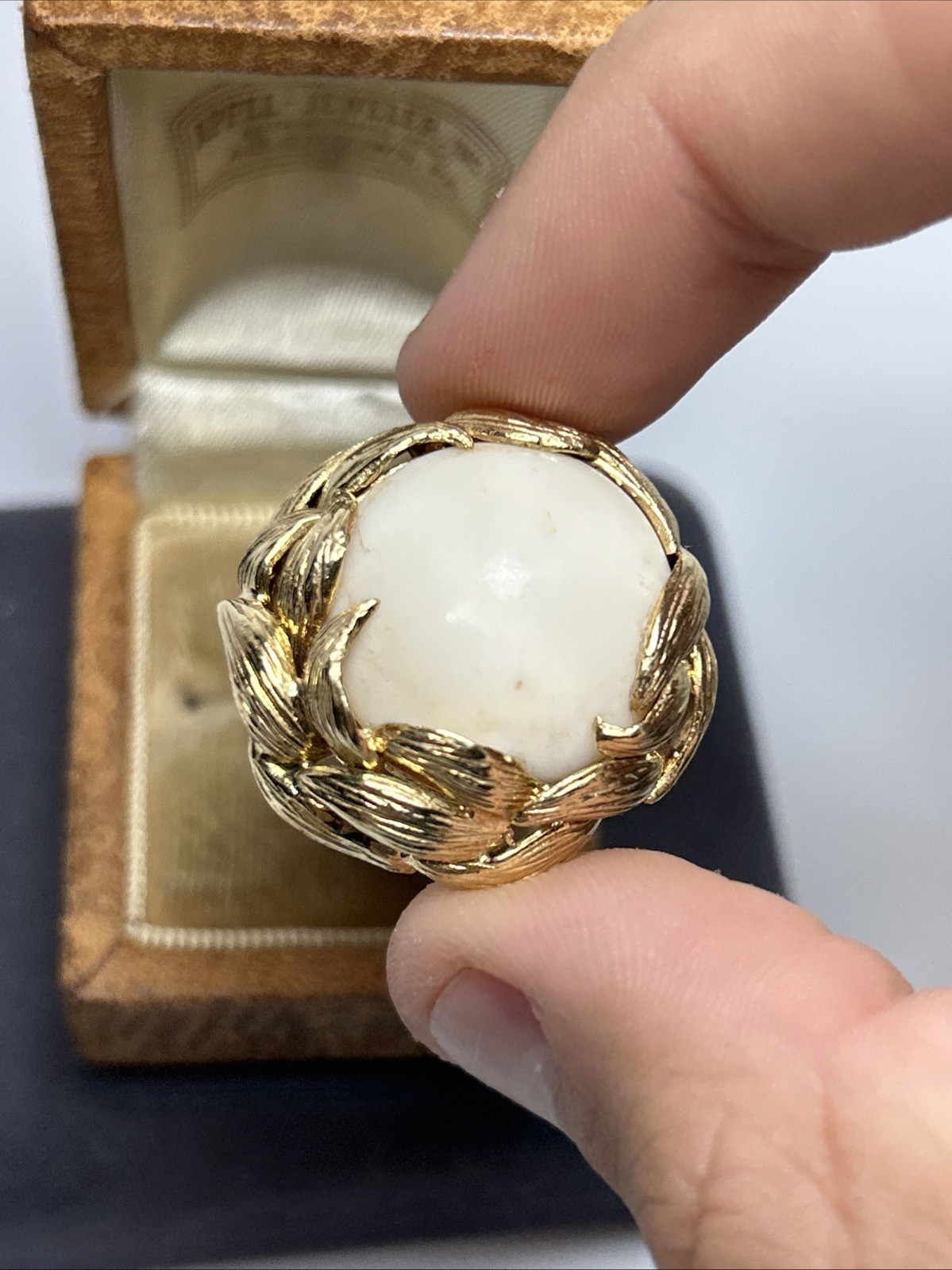 Authentic David Webb 18k Solid Yellow Gold White … - image 6