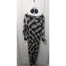 Jack Skellington Pajamas The Nightmare Before Christmas Size M Fleece One Piece