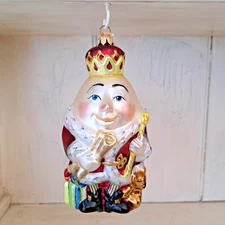 RARE Polonaise 7" HUMPTY DUMPTY on Wall Glass Ornament Kurt Adler POLAND
