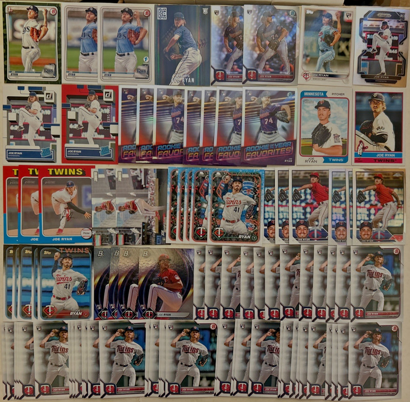 2020-24 JOE RYAN BASEBALL CARDS WRCs & INSERTS 90 CARD LOT
