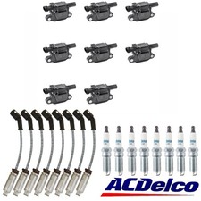 For Chevy GMC 5.3 6.2L 8Pack Ignition Coil & Acdelco Iridium Spark Plugs & Wires