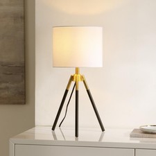 SAFAVIEH Jupiter Black/Brass 22-inch Tripod Table Lamp Modern