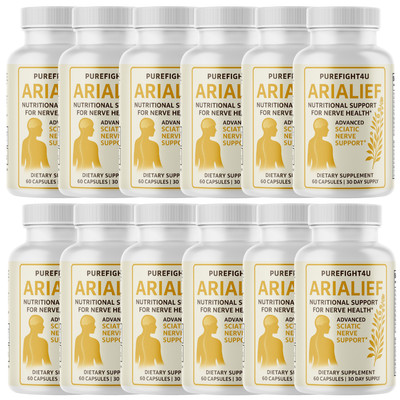AriaLief Brain & Nerve Support | Memory & Cognitive Boost Supplement, 12 Bottles