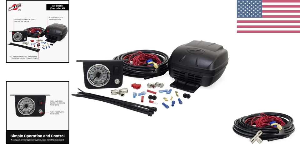 Universal Air Shock Controller - 160 PSI Compressor & Pressure Gauge Included - Image 2 of 4