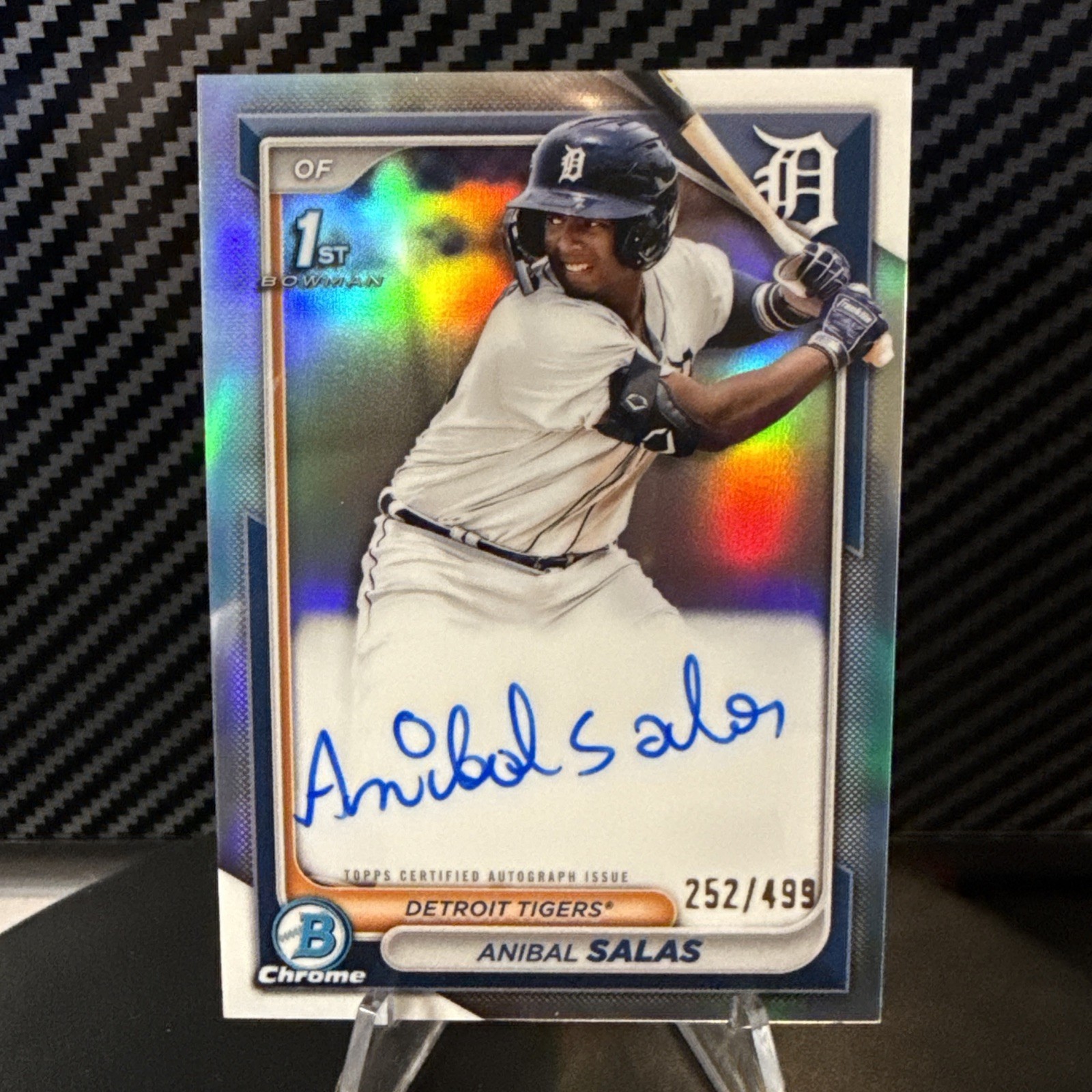2024 Bowman Chrome Prospect Autographs Anibal Salas #CPA-ASA /499 Refractor Auto