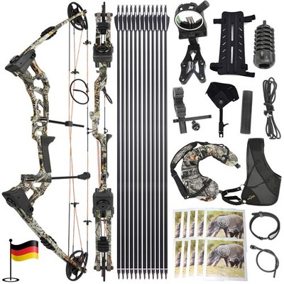 Compound Bogen Set 0-70lbs Einstellbar Erwachsene Sportbogen Outdoor Bogen Jagd