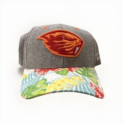 Zephyr Oregon State Beavers Snapback Cap Gray Floral Brim Multicolor