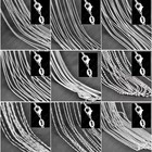 Wholesale 10pcs 925 Sterling Solid Silver 1mm 16inch -24inch Rolo Chain Necklace